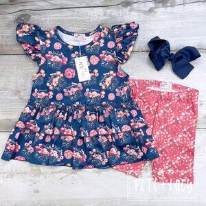 Pete + Lucy Basket of Bouquets 2 pc 0-6 Months